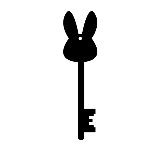 Easter Bunny Magic Key Acrylic Blank. - Pack of 6