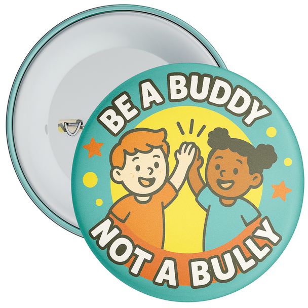 Pack of 20 School Be A Buddy, Not a Bully Anti Bullying Badge - Green Pack of 20 School Be A Buddy, Not a Bully Anti Bullying Badge - Green