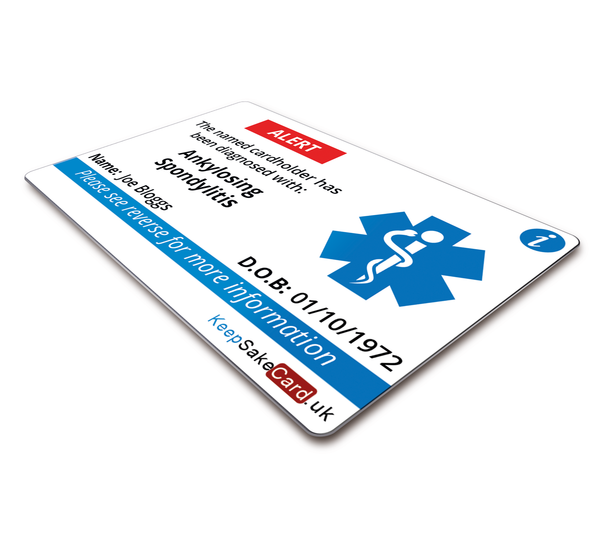 Ankylosing Spondylitis Medical I.C.E. Card