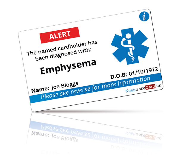 Emphysema Disease Medical I.C.E. Card