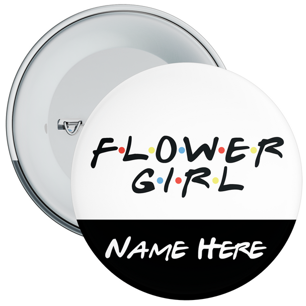 Flower Girl Personalised Hen Night Badge Flower Girl Personalised Hen Night Badge