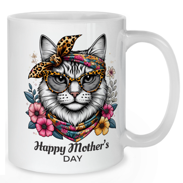 Cool Cat Happy Mother’s Day Mug - Mother Mug