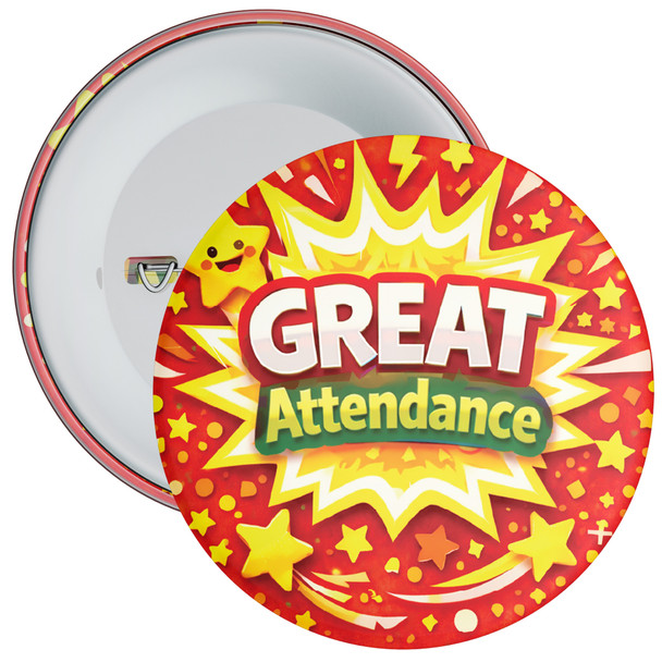 Great Attendance School Badge - Positive Attendance Award for Pupils