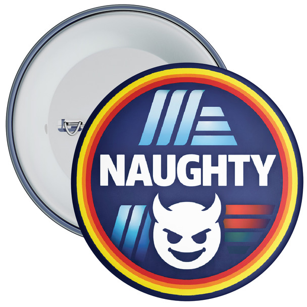 Naughty Parody Badge – Supermarket Style Novelty Badge