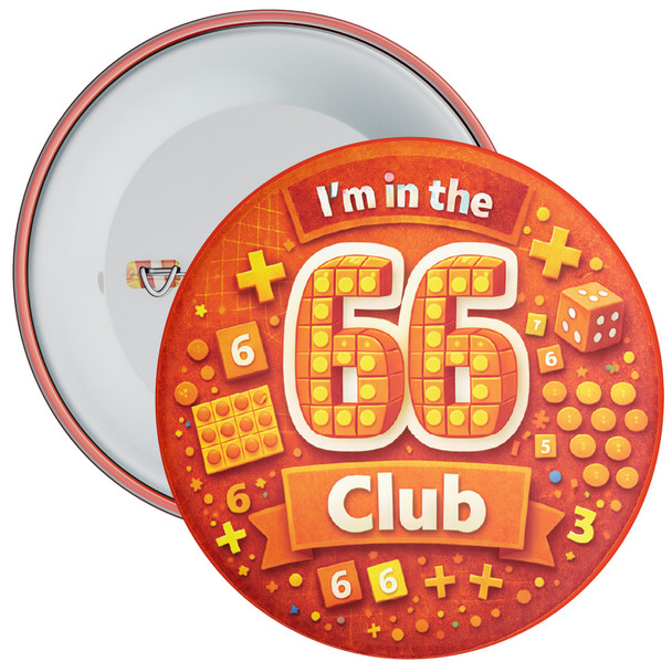 Orange 66 Club Maths School Badge Pack - Maths Club Achievement Badges (Pack of 20)