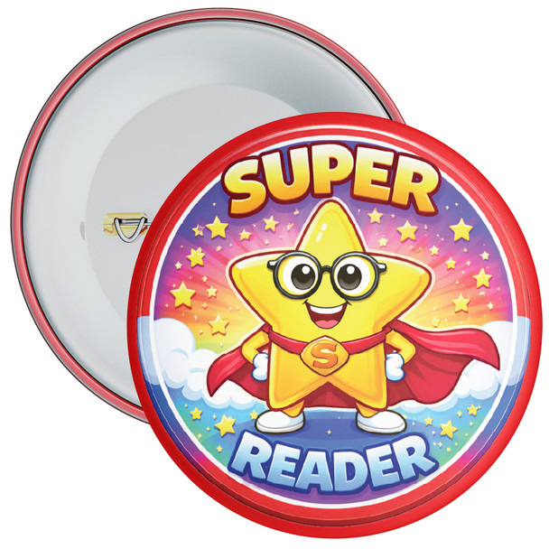 Star Reader School Reward Badge – Reading Achievement Badge for Pupils