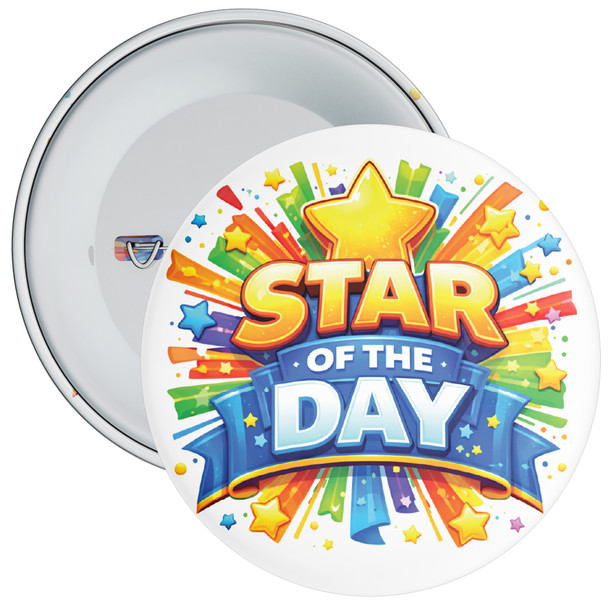 Star of the Day School Reward Badge - Positive Behaviour Award for Pupils