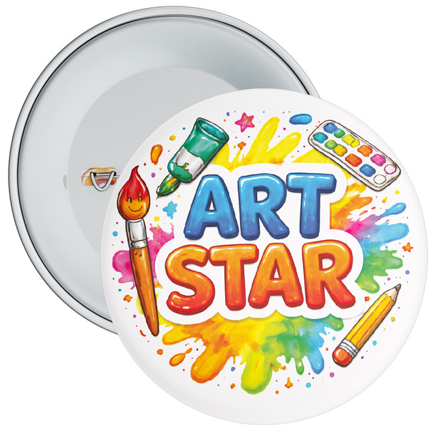 Art Star School Reward Badge - Creative Achievement Award for Pupils