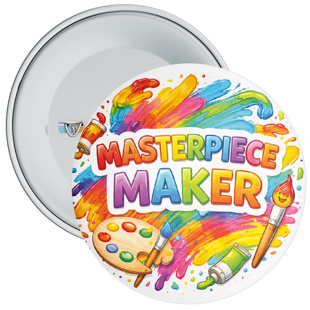 Masterpiece Maker School Reward Badge - Creative Art Achievement Award