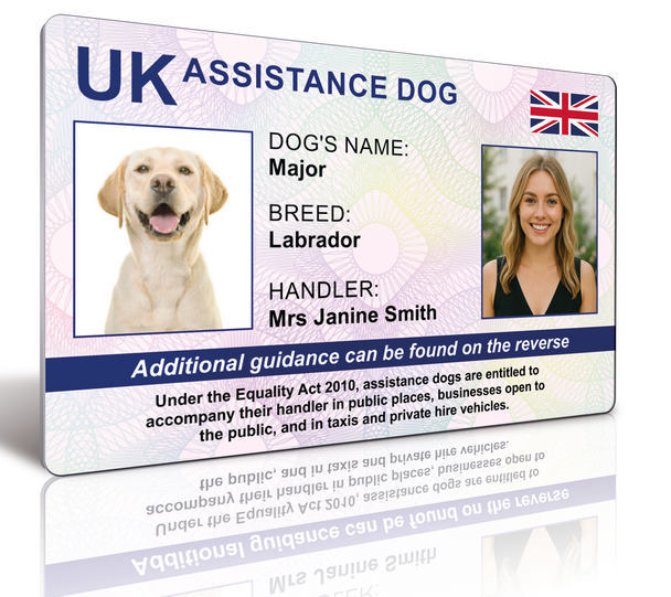 UK Assistance Dog PVC ID Card – Personalised Access & Support Card