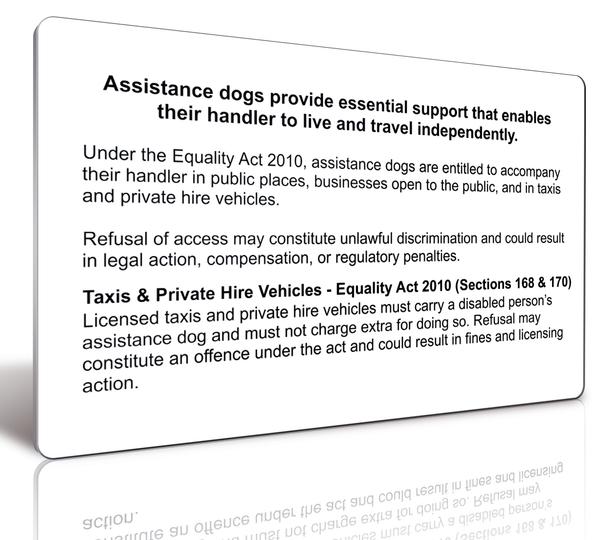 UK Assistance Dog PVC ID Card – Personalised Access & Support Card