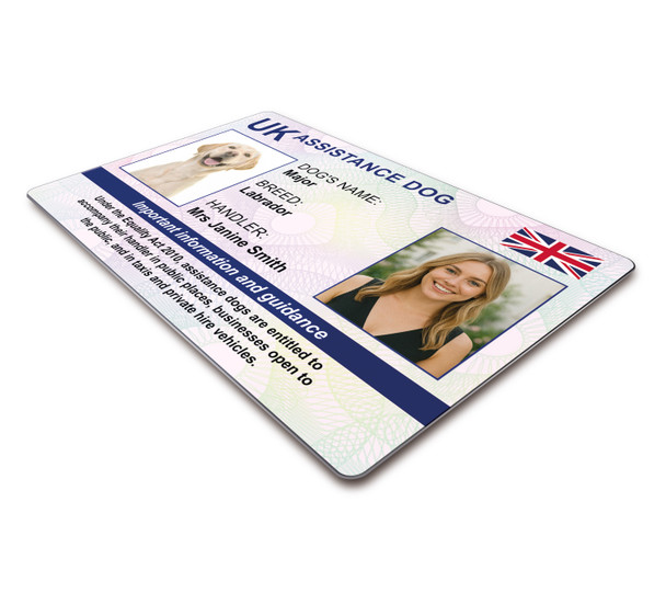 UK Assistance Dog PVC ID Card – Personalised Access & Support Card