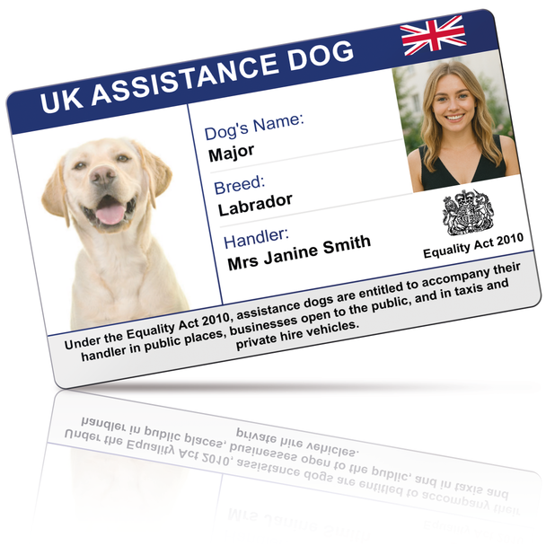 UK Assitance Dog ID Card – Personalised Access & Support Card