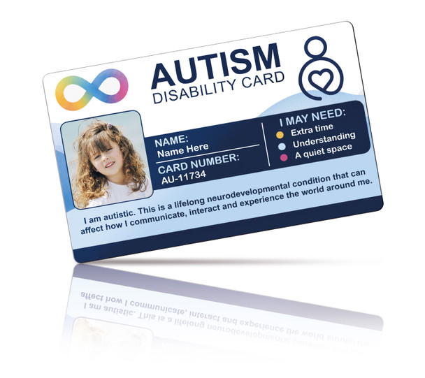 Personalised Autism Disability ID Card with Photo - Personalised Access & Support Card