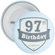 Vintage Retro 97th Birthday Badge - Age 97 Badge - Boy - Blue