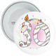 30th Birthday Badge with Candles and Pink Background - Age 30 Badge