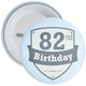Vintage Retro 82nd Birthday Badge - Age 82 Badge - Boy - Blue