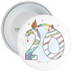 20th Birthday Badge with Candles and Blue Background - Age 20 Badge