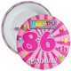 Pink Rays 86th Birthday Badge - Age 86 Badge