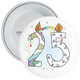 25th Birthday Badge with Candles and Blue Background - Age 25 Badge