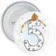 5th Birthday Badge with Candles and Blue Background Child - Age 5 Badge