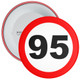 Speed Sign Themed 95th Birthday Badge - Age 95 Badge - Boy / Girl