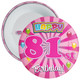 Pink Rays 81st Birthday Badge - Age 81 Badge
