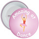 Pack of 20 School Amazing At Dance Badge Pink