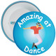 Pack of 20 School Amazing At Dance Badge Blue 2