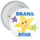 Pack of 20 School Drama Star Badge - White