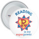 Pack of 20 School Reading Is My Super Power Badge - White