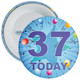 Blue 37th Birthday Badge
