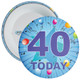 Blue 40th Birthday Badge
