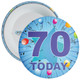 Blue 70th Birthday Badge