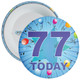 Blue 77th Birthday Badge