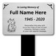 Personalised Memorial Plaque - In Loving Memory Plaque - Cartoon Cat