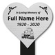 Personalised Memorial Plaque - Heart In Memory Plaque - Steam Train Personalised Memorial Plaque - Heart In Memory Plaque - Steam Train