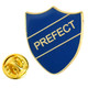 Blue Prefect Badge - School Badge - Metal Shield