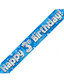 Happy 3rd Birthday Blue Holographic Banner
