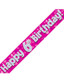 Happy 6th Birthday Pink Holographic Banner