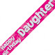 Happy Birthday Daughter Pink Holographic Banner