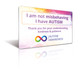  I’m Not Misbehaving Autism Card with Card Holder and Lanyard
