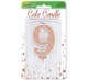 9 Rose Gold Glitter Cake Candle