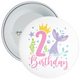 Mermaid 2nd Birthday Badge Child - Age 2 Badge - Pink - Girl
