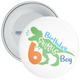 6th Birthday Boy Dinosaur Birthday Badge Child - Age 6 Badge - Green / White - Boy