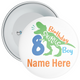 Personalised 8th Birthday Boy Dinosaur Birthday Badge Child - Age 8 Badge