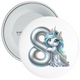 Silver 8th Unicorn Birthday Badge Child - Age 8 Badge - Silver - Girl