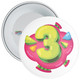 Colourful 3rd Birthday Badge - Age 3 Badge - Colourful