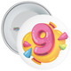 Colourful 9th Birthday Badge - Age 9 Badge - Colourful