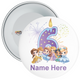 Personalised Princess  6th Birthday Badge Purple - Age 6 Badge - Purple - Girl